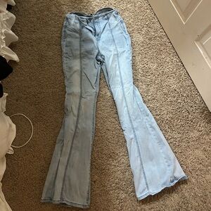 Light wash flair jeans